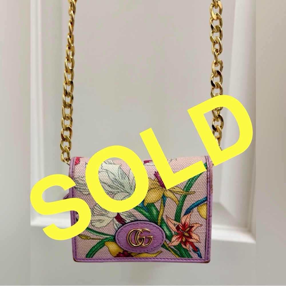 SOLD GUCCI Limited Edition Lavender Floral Feminine Wallet - Picture 1 of 16